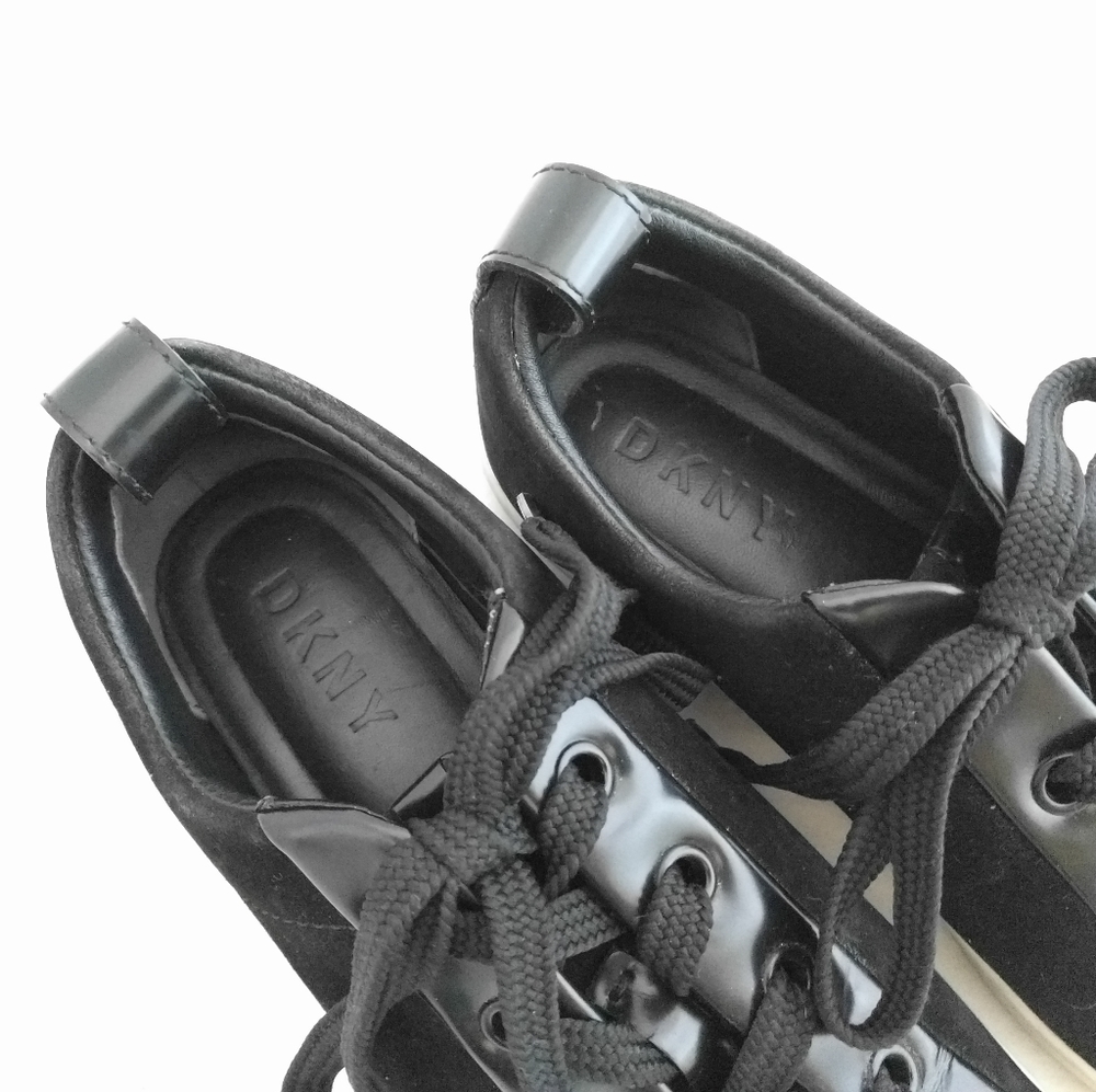 DKNY Black Court Lace Up Sneaker - Picture 3 of 6